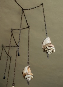 Seashell lighting and chain. (Photo/Kendra Yost)